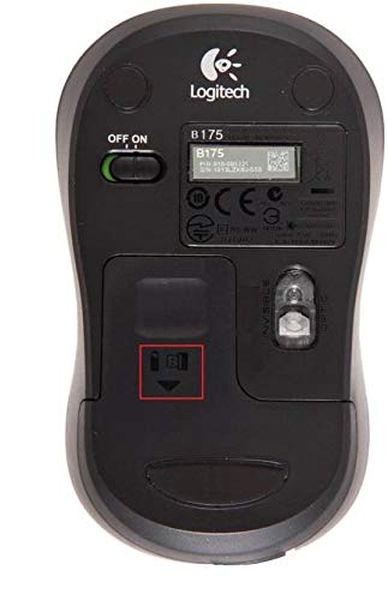 LOGITECH B175 Wireless Ambidextrous Gaming Mouse ( 1000DPI / 4 Macro Buttons ) ( Black )