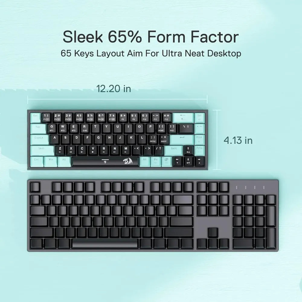 REDRAGON Pro Castor K631 SE 65% Bluetooth + Wired Mechanical Gaming Keyboard ( Linear Optical Red Switch )