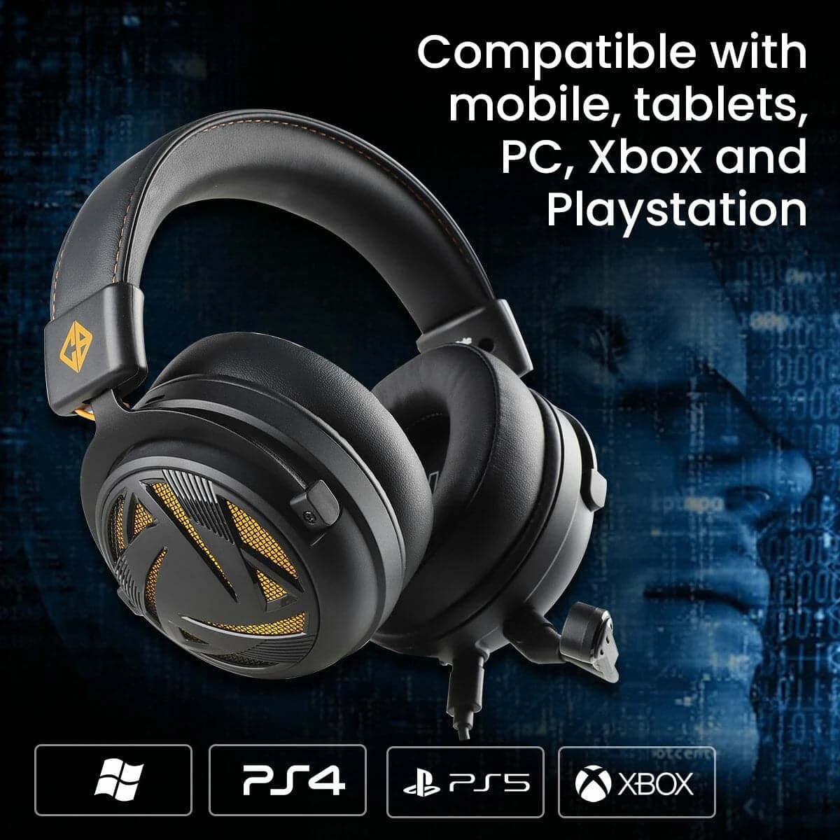 COSMIC BYTE Equinox Neutrino Wired Stereo Gaming Headphone With Mic ( Black ) ( PC/PS4/PS5/Mobile/Xbox )