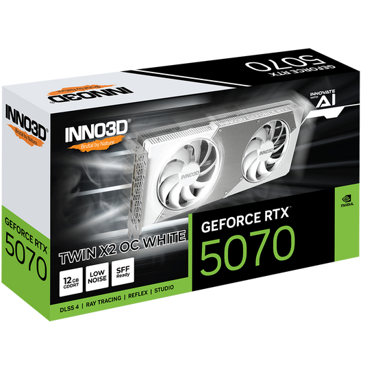 INNO3D GeForce RTX 5070 TWIN X2 OC White 12GB NVIDIA Graphic Card