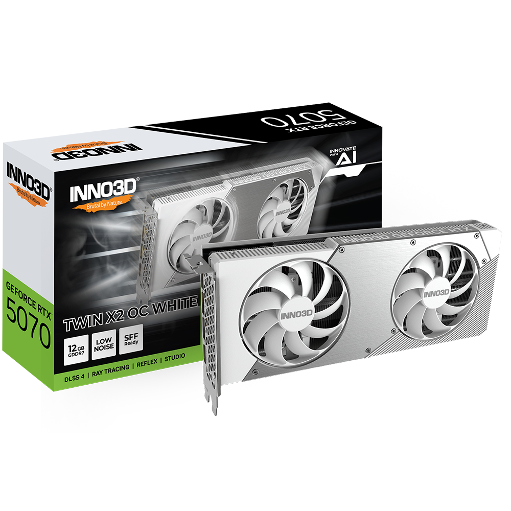 INNO3D GeForce RTX 5070 TWIN X2 OC White 12GB NVIDIA Graphic Card