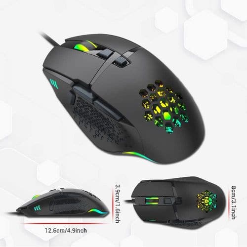CLAW Dawon Wired Ergonomic Gaming Mouse ( 6400DPI / 7 Macro Buttons ) ( Black )