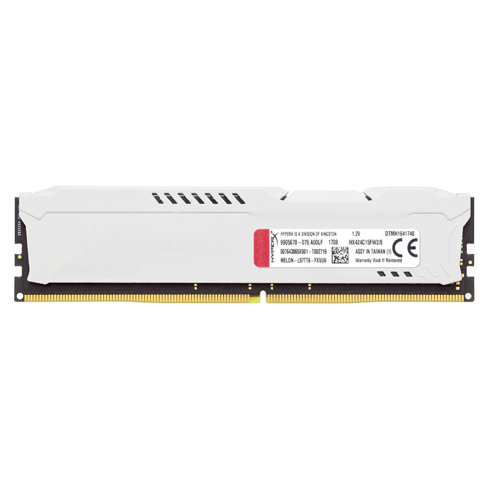 HYPERX Fury 8GB ( 8GBx1 ) 2400MHz DDR4 RAM ( White) ( CL15 )