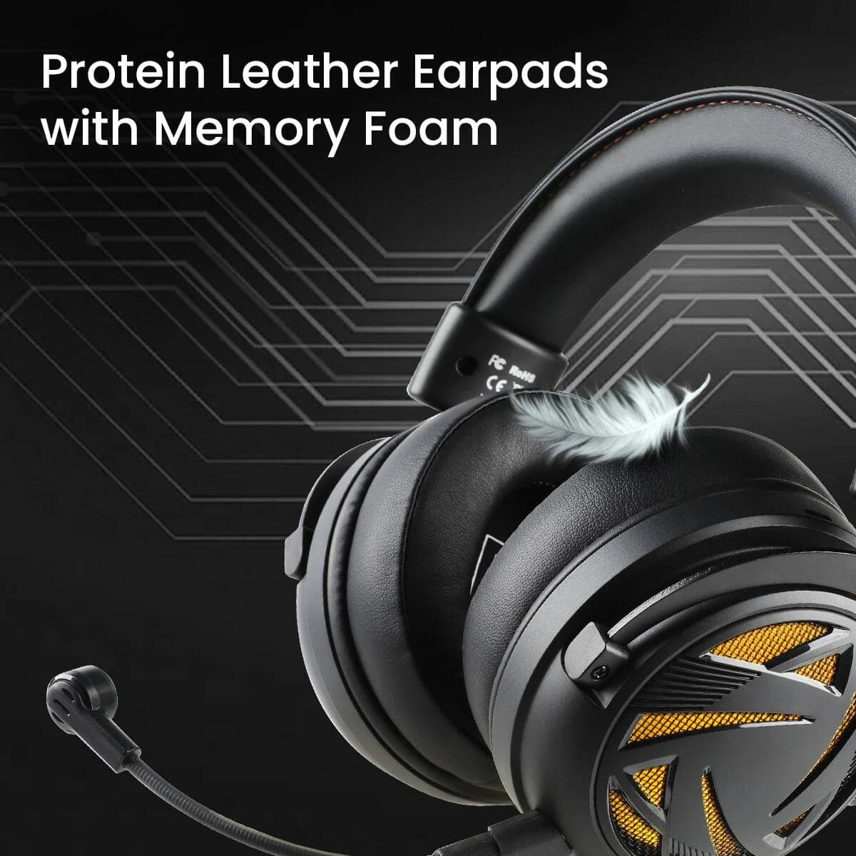 COSMIC BYTE Equinox Neutrino Wired Stereo Gaming Headphone With Mic ( Black ) ( PC/PS4/PS5/Mobile/Xbox )