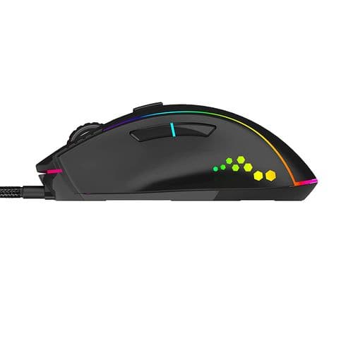 ANT ESPORTS GM600 Wired Ergonomic Optical Gaming Mouse ( GM600-RGB-BLACK ) ( 7200DPI / 7 Macro Buttons ) ( Black )