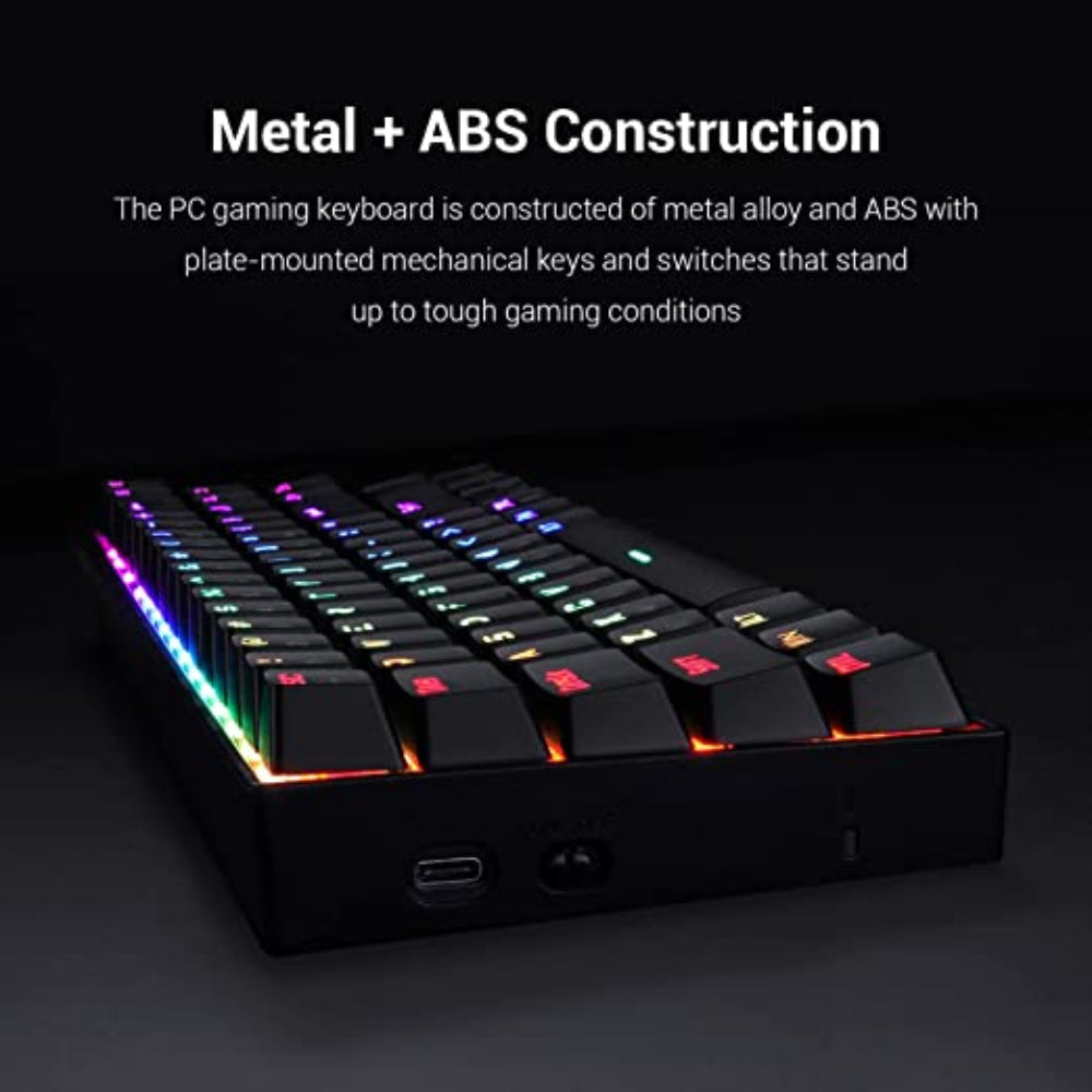 REDRAGON Deimos K599 60% RGB Mechanical Wireless Gaming Keyboard ( Black ) ( Red Switch )