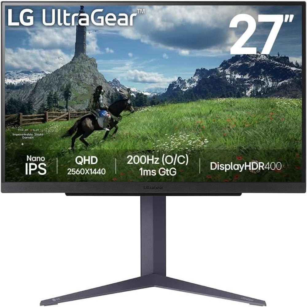 LG 27GS85Q-B Ultragear 27 Inch 2K UHD 180Hz Nano IPS Panel 98% SRGB 1MS AMD Freesync Gaming Monitor