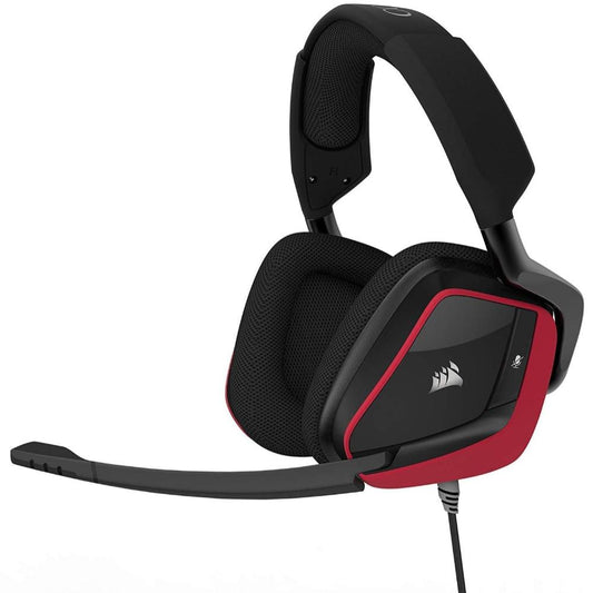 CORSAIR Void Pro USB 7.1 Surround Gaming Headphone With Mic (Black / Red) ( Pc/Mobile/Mac/Xbox )