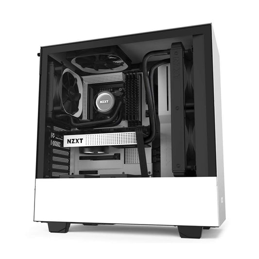 NZXT H510 Compact ATX Mid Tower Cabinet with Tempered Glass (Black & White)