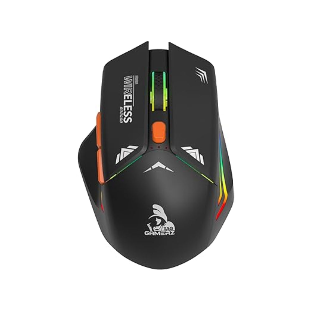 TAG Gamerz WM800 Wireless Ergonomic Gaming Mouse ( Black ) ( WM800 ) ( 1600DPI / 6 Macro Buttons )