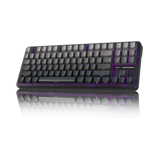 AULA F87 75% Mechanical Wireless Gaming Keyboard ( Gradient Grey ) ( Space Crystal Switch ) ( F87GrC )