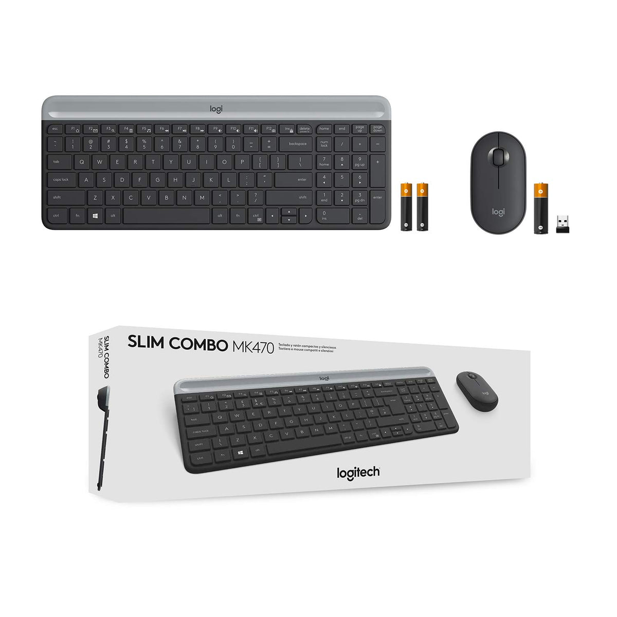 LOGITECH MK470 Slim Full Size Wireless Combo ( Graphite )