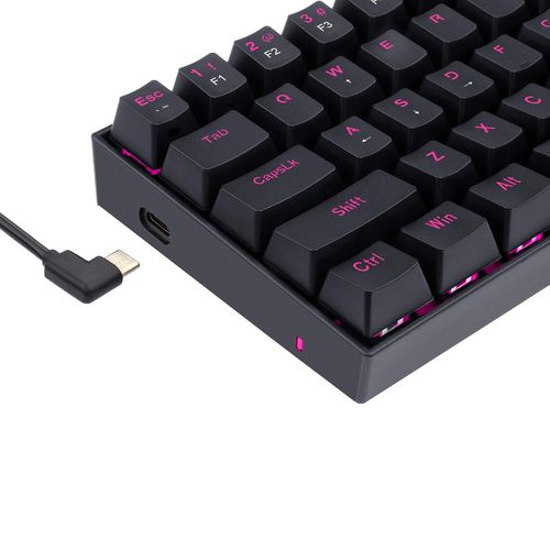 REDRAGON K630 Dragonborn 60% Mechanical Wired Gaming Keyboard ( Black ) ( Tactile Brown Switch )