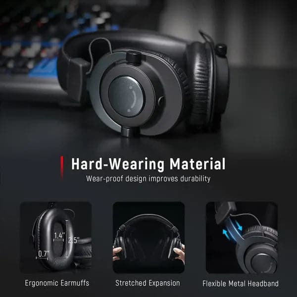 FIFINE H8 Studio Wired Stereo Gaming Headphone With Mic ( Black ) ( PC/Mac )