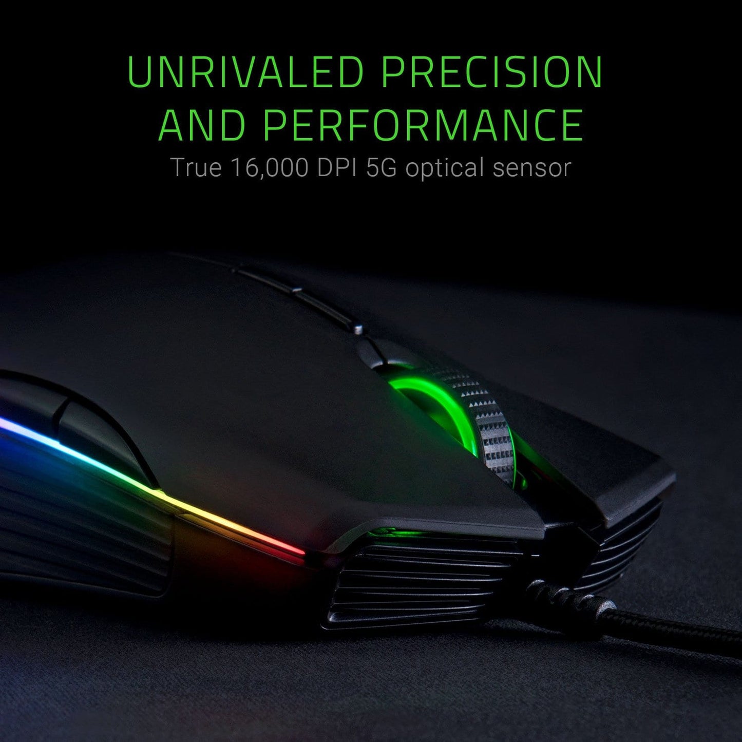 RAZER Lanc ead Tournament Edition Professional Grade Chroma Wired Ambidextrous Gaming Mouse ( RZ01-02130100-R3U1 ) ( 16000DPI / 9 Macro Button ) ( Black )