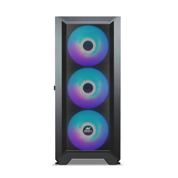 ANT ESPORTS 711 Air Mesh ARGB EATX Mid Tower Cabinet (Black)
