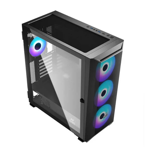 ANT ESPORTS 711 Air Mesh ARGB EATX Mid Tower Cabinet (Black)