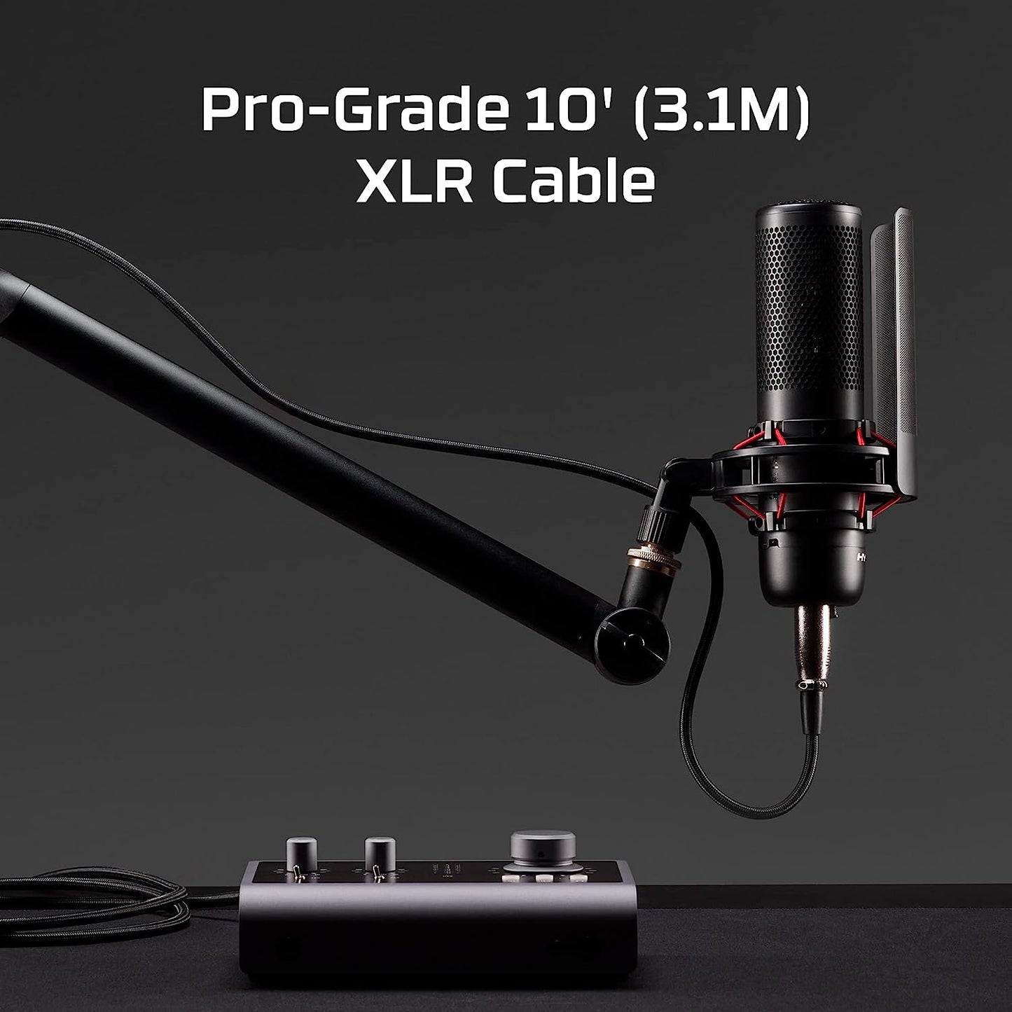 HYPERX XLR Cable Male-to-Female, 3 Pin, 10-Foot ( Black )