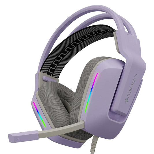ZEBRONICS Havoc Premium Wired 3.5mm Gaming Headphone ( Purple )