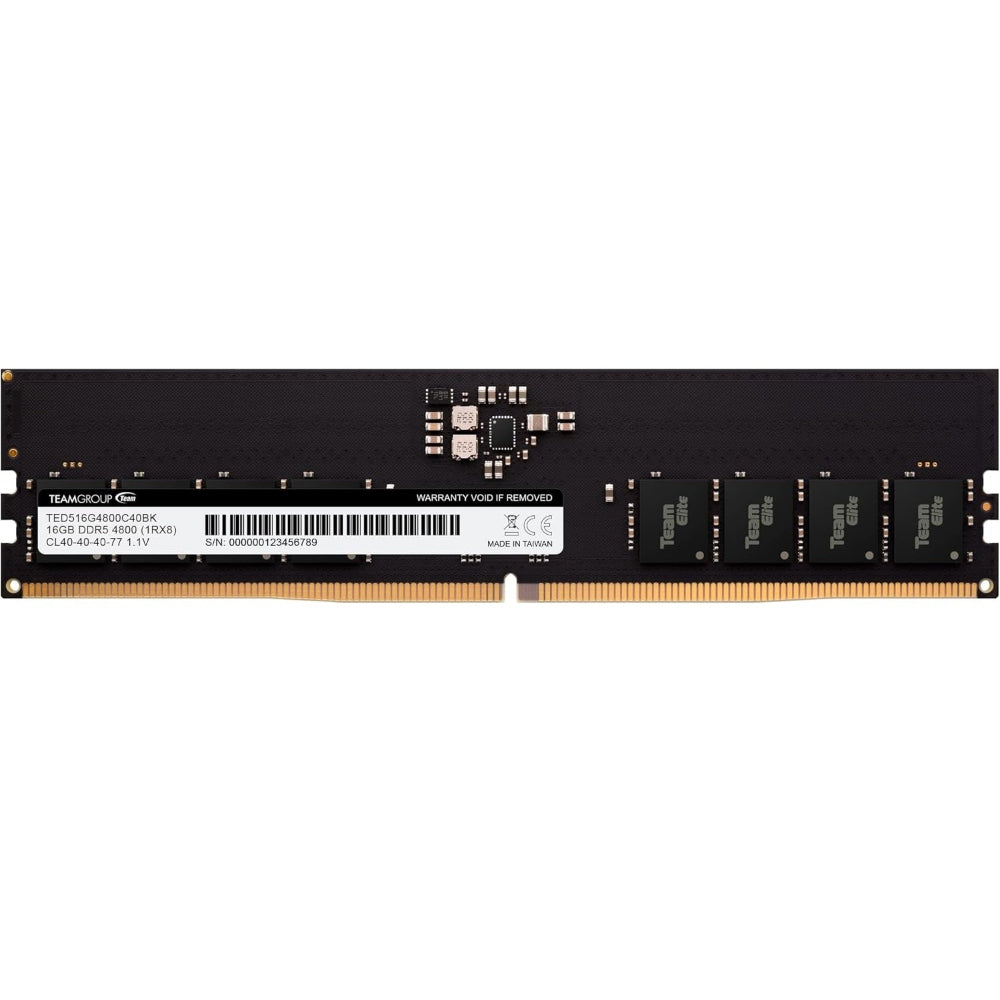 TEAMGROUP Elite 16GB ( 16GB x 1 ) 4800MHz DDR5 Ram (Black) ( CL40 )