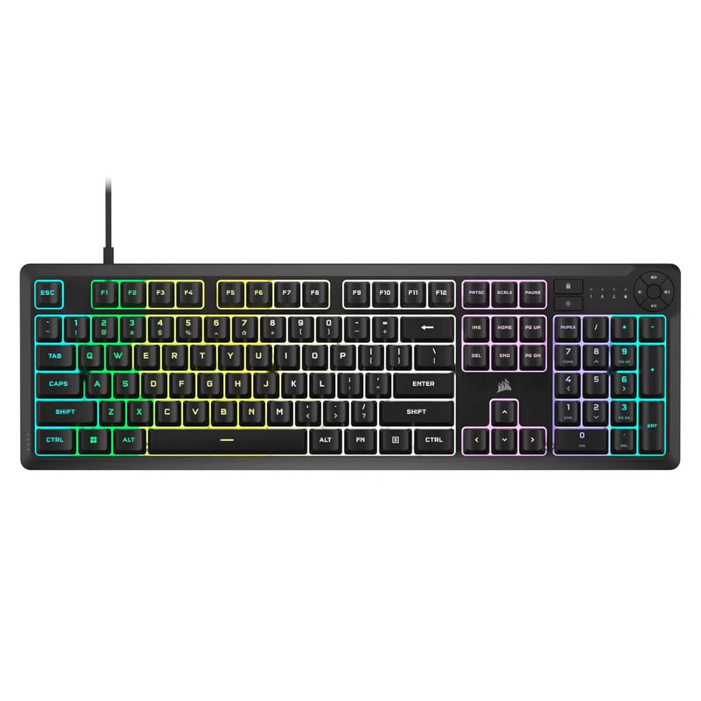 CORSAIR K55 Core Full Size Wired RGB Membrane Gaming Keyboard ( Black ) ( Membrane Switch )