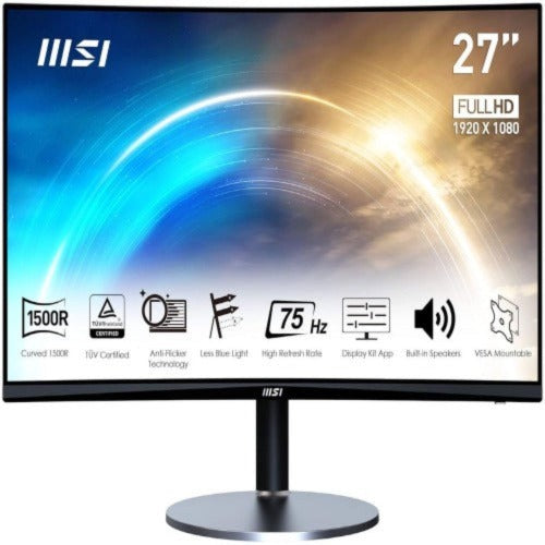 MSI Pro MP272C 27 Inch FHD 75Hz IPS Panel AMD Free Sync Business Monitor