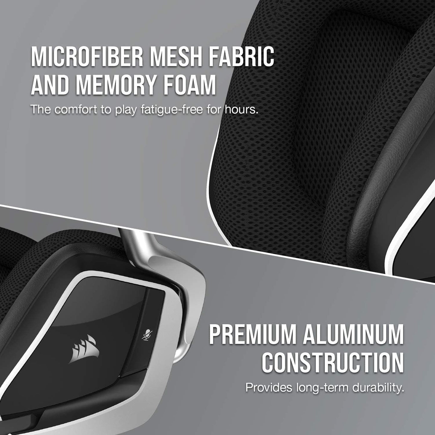 CORSIR Void Pro RGB USB 7.1 Surround Gaming Headphone With Mic ( White ) ( PC/Mobile/Mac/Xbox )