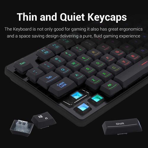 REDRAGON S107 K509 Full Size Semi Mechanical Wired Gaming Keyboard ( Black )