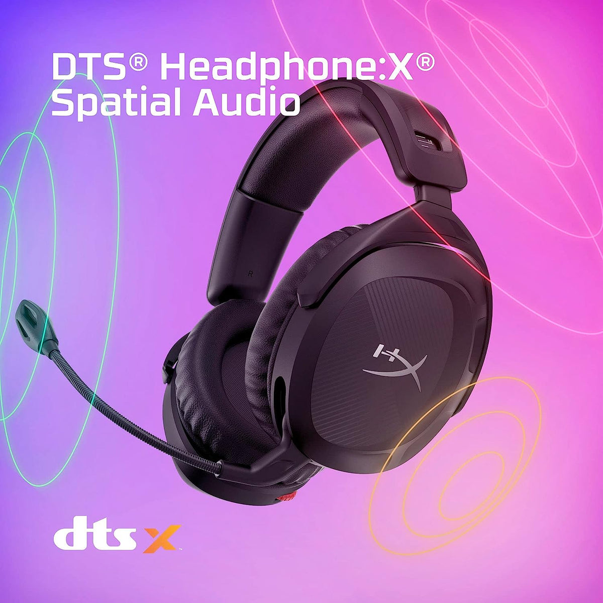 HYPERX Cloud Stinger 2 Wireless USB 7.1 Surround Gaming Headphone ( Black ) ( PC / PS5 / PS4 / Xbox )