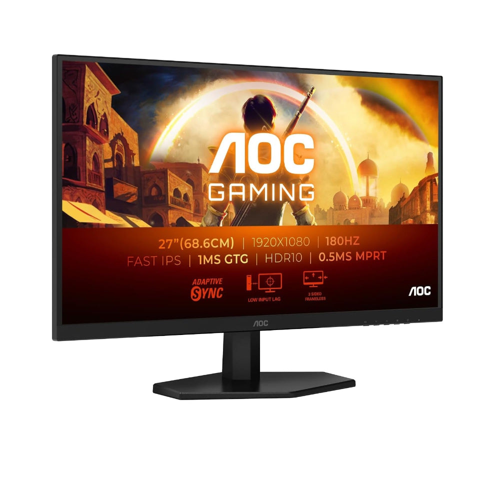AOC 27G42E 27 Inch FHD 180Hz IPS Panel 128% SRGB 1MS Adaptive Gsync Gaming Monitor ( Black/Red )