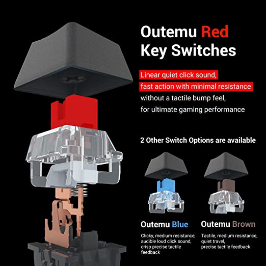 REDRAGON Deimos K599 60% RGB Mechanical Wireless Gaming Keyboard ( Black ) ( Red Switch )