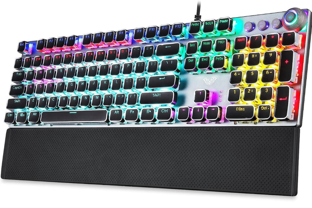 AULA F2088 Full Size Wired Mechanical Gaming keyboard ( Black ) ( Blue Switch ) ( F2088B )
