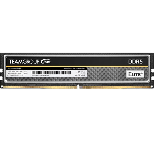 TEAMGROUP Elite Plus 16GB ( 16GB x 1 ) 5600MHz DDR5 Ram (Black) ( CL46 )