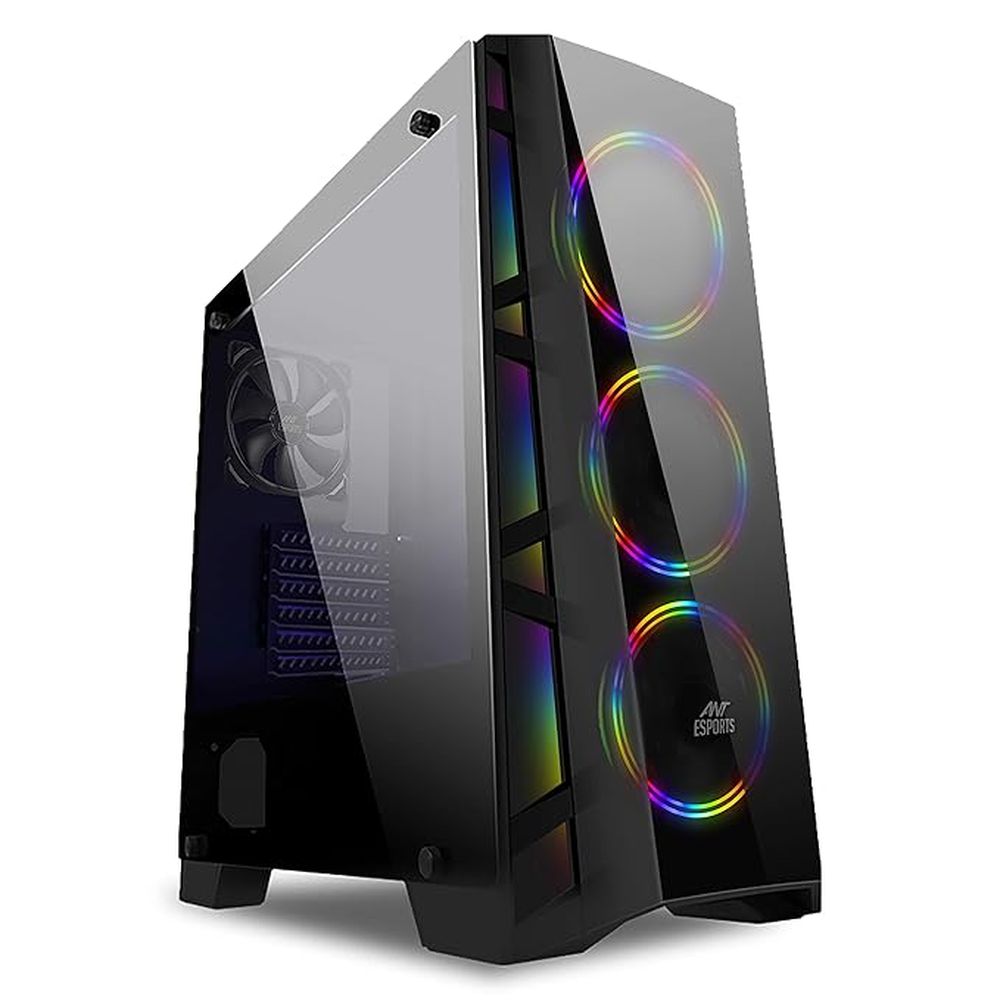 ANT ESPORTS ICE 300TG ATX Mid Tower Gaming Cabinet (Black)