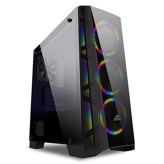 ANT ESPORTS ICE 300TG ATX Mid Tower Gaming Cabinet (Black)
