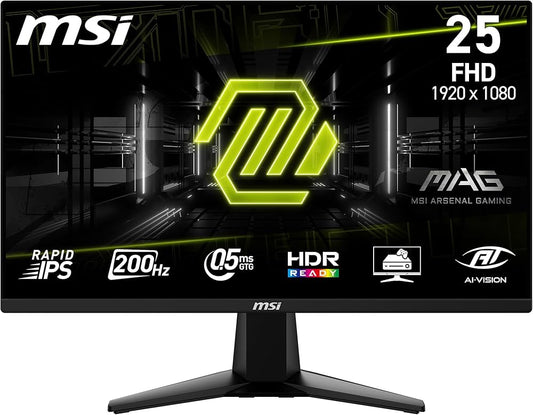 MSI Mag 255F E20 25 Inch FHD 200Hz IPS Panel 100%SRGB 0.5MS AMD Freesync Gaming Monitor