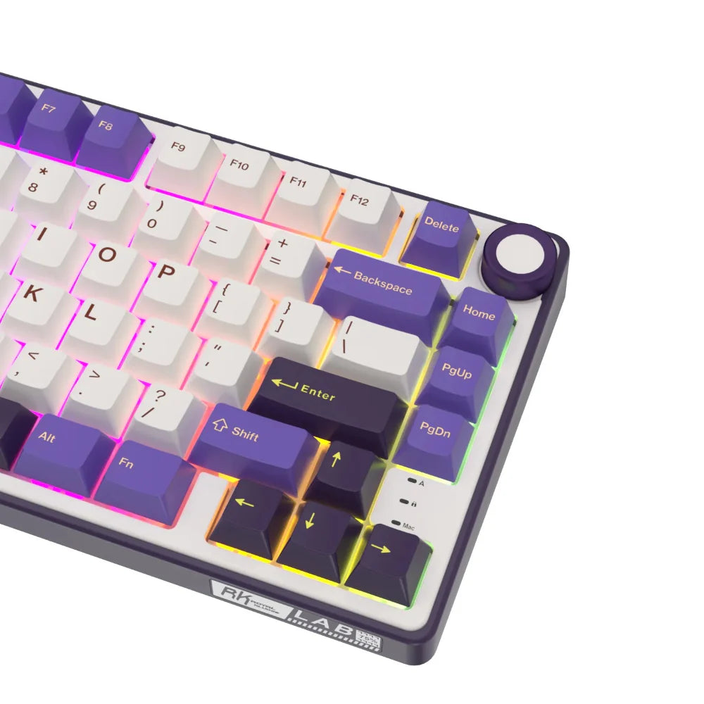 ROYAL KLUDGE RK R75 75% RGB Mechanical Wired Gaming Keyboard ( Blackberry Mousse ) ( RK Brown Switch )