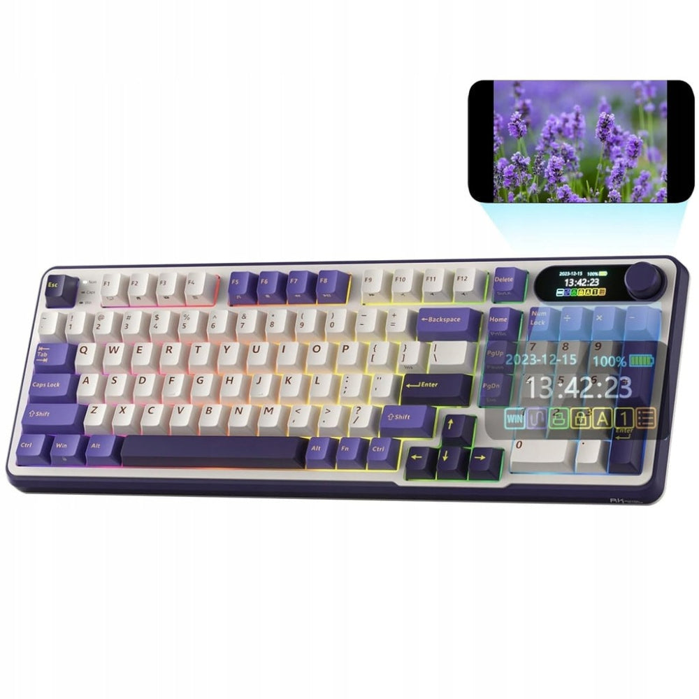 ROYAL KLUDGE RK S98 96% Wireless Mechanical Gaming Keyboard ( Light Cloud ) ( Blue Switch )