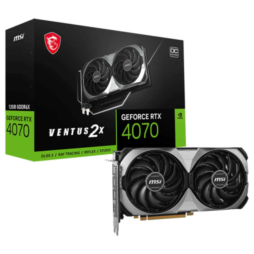 MSI GeForce RTX 4070 Ventus 2X E 12GB OC Nvidia Graphic Card
