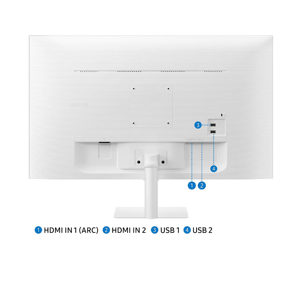 SAMSUNG M5 LS27CM501EWXXL 27 Inch FHD 60Hz IPS Panel 100% SRGB 4MS AMD Freesync Smart Monitor