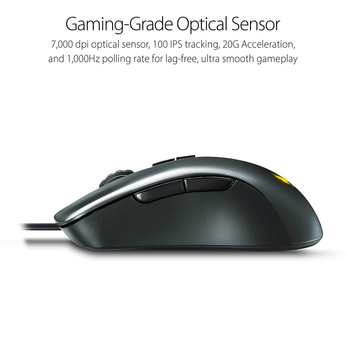 ASUS TUF M3 Wired Ergonomic RGB Gaming Mouse ( TUF-GAMING-M3-GEN-II ) ( 7000DPI / 7 Macro Buttons ) ( Black )