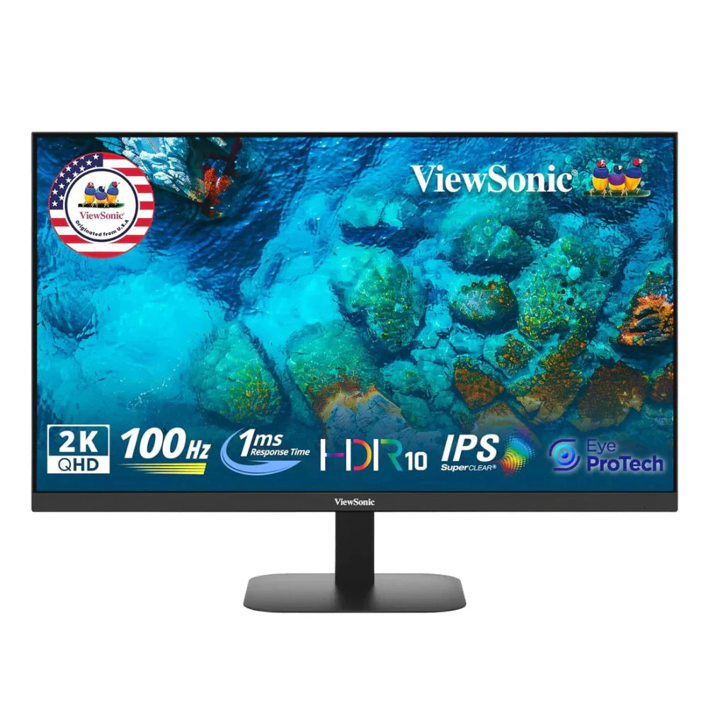 VIEWSONIC VA2708 27 Inch 2K QHD 100Hz IPS Panel 111% SRGB 1MS Adaptive Sync Gaming Monitor