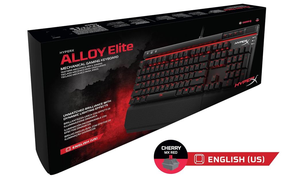 HYPERX Alloy Elite RGB Full Size Mechanical Wired Gaming Keyboard ( Black ) ( Cherry MX Red Switch )