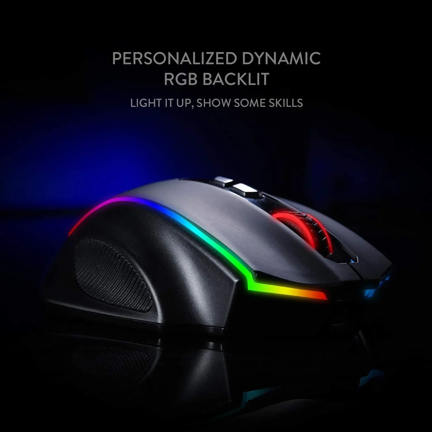 REDRAGON M686 Vampire Wired Ergonomic Gaming Mouse ( M686 ) ( 16000DPI / 8 MAcro Button ) ( Black )
