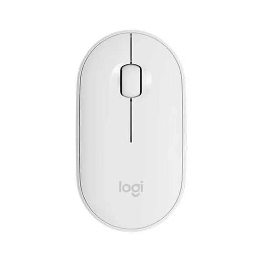 LOGITECH Pebble M350 Wireless+Bluetooth Ambidextrous Gaming Mouse ( 910-005600 ) ( 1000DPI / 3 Macro Button ) ( White )