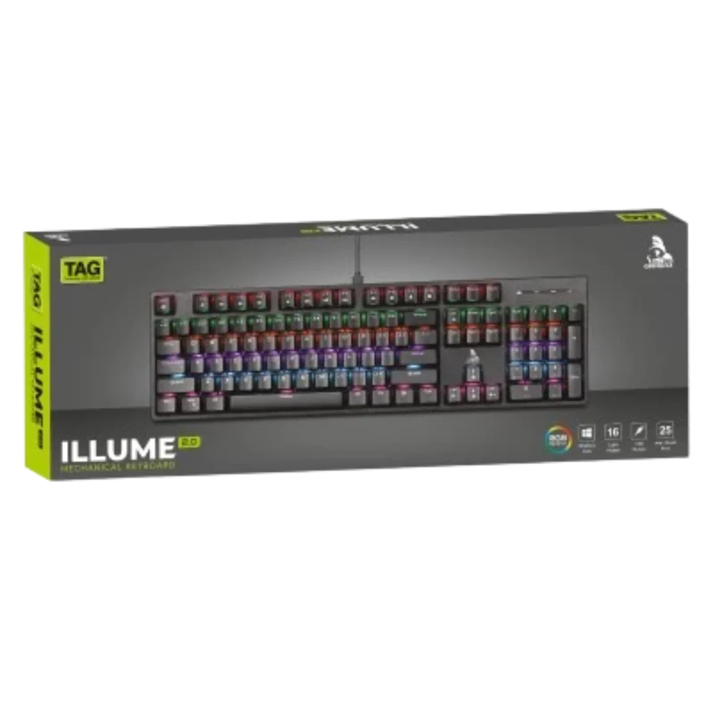 TAG Gamerz Illume 2.0 Full Size RGB Mechanical Wired Gaming Keyboard ( Black) (TAG Gamerz Illume) ( Mechanical Switch )