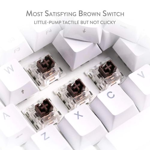 REDRAGON Draconic K599 Pro 60% RGB Semi Mechanical Wireless Gaming Keyboard ( White ) ( Brown Switch )