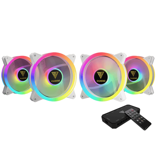 GAMDIAS AEOLUS M2-1204R ARGB Fan Kit ( White )
