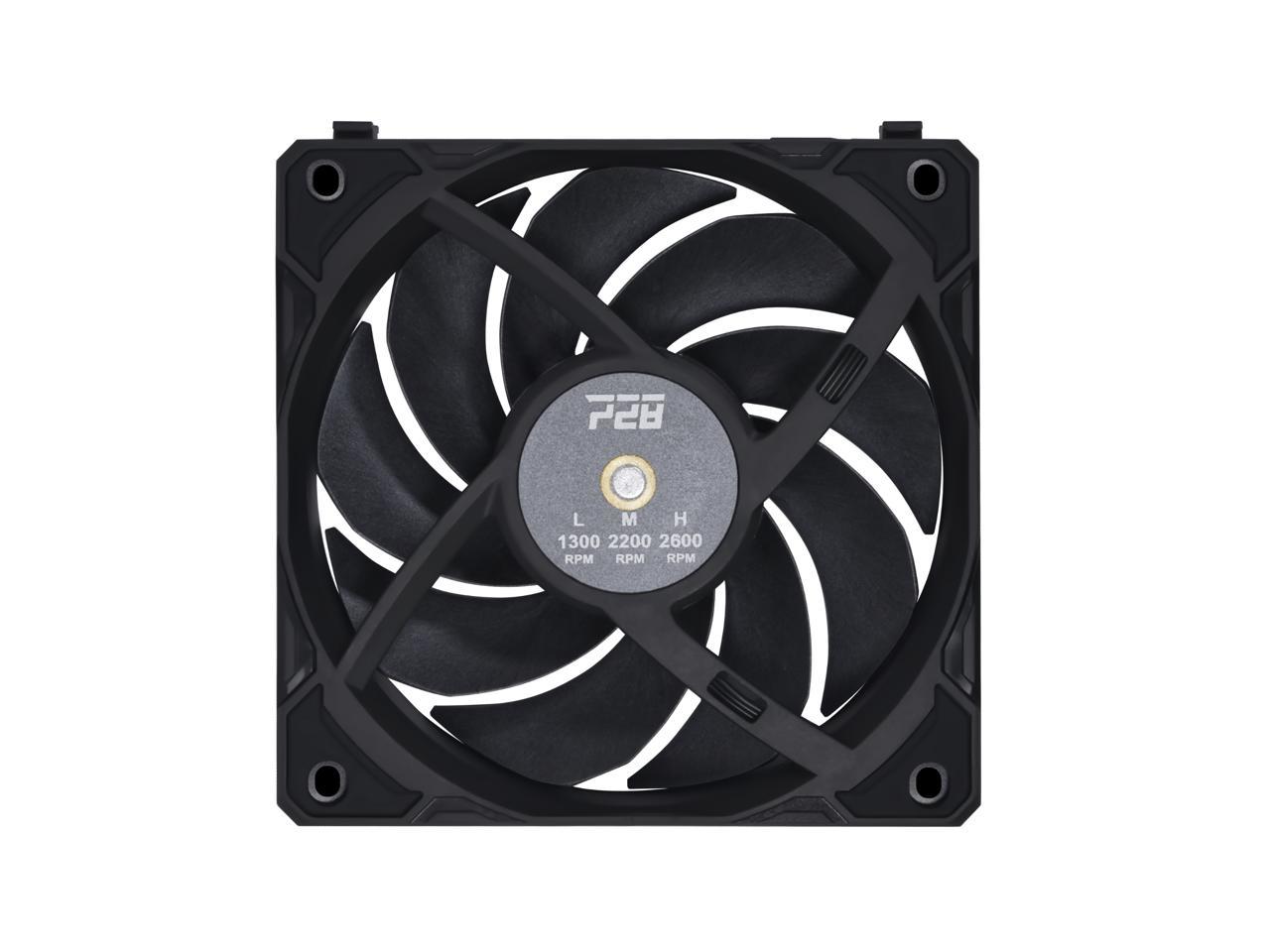 LIAN LI UNI Fan P28 120mm Non-RGB Cabinet Fan (Black) (Triple Pack)