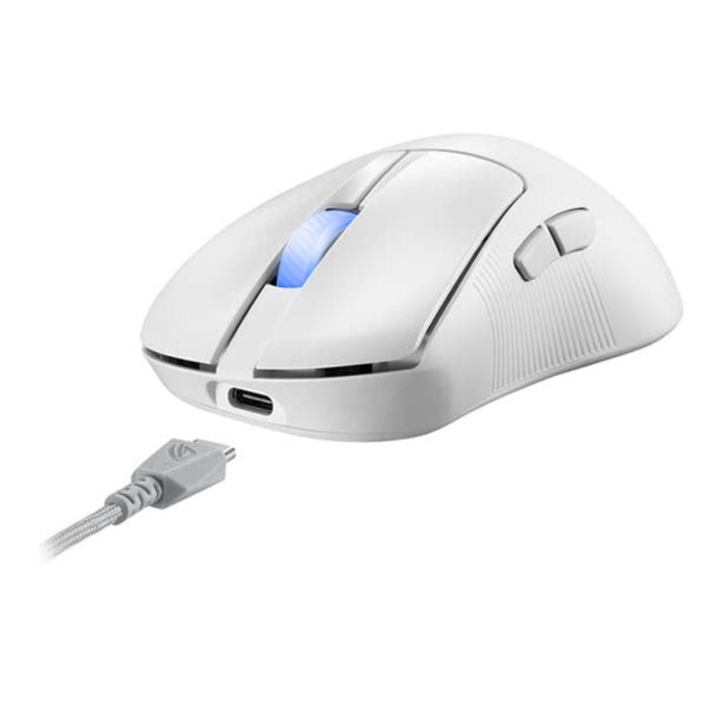 ASUS ROG Keris ll Ace RGB Wireless Ergonomic Gaming Mouse ( White ) ( 42000DPI / 5 Macro Buttons )